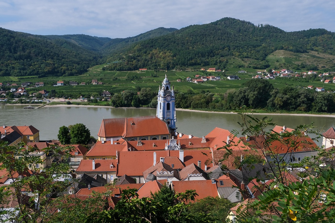 Niebieska wieża opactwa Dürnstein