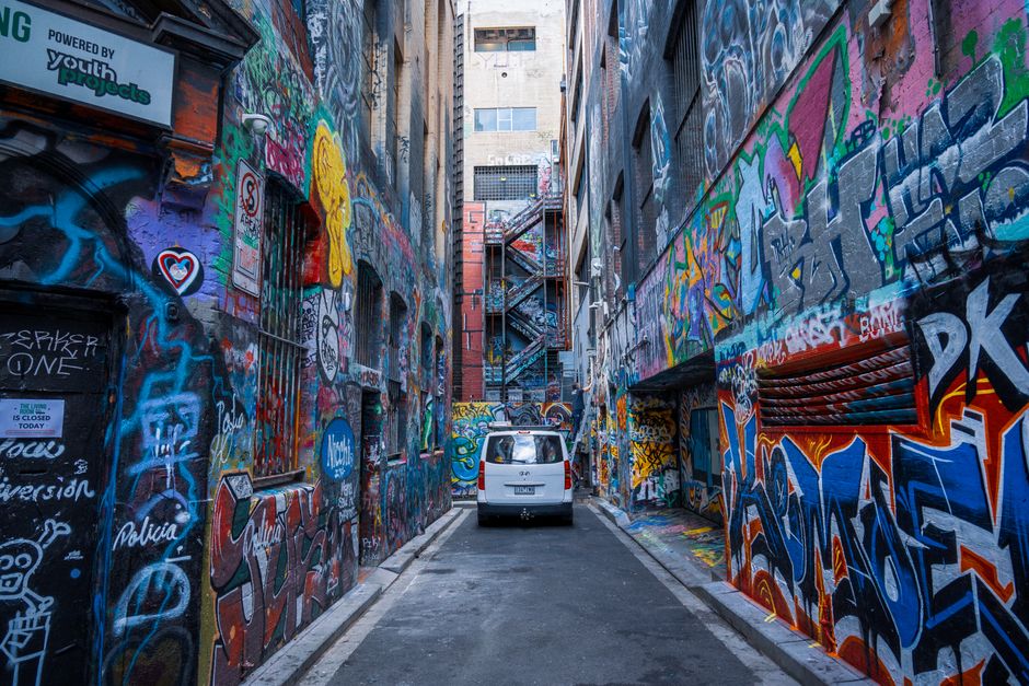 Hosier Lane i sztuka uliczna