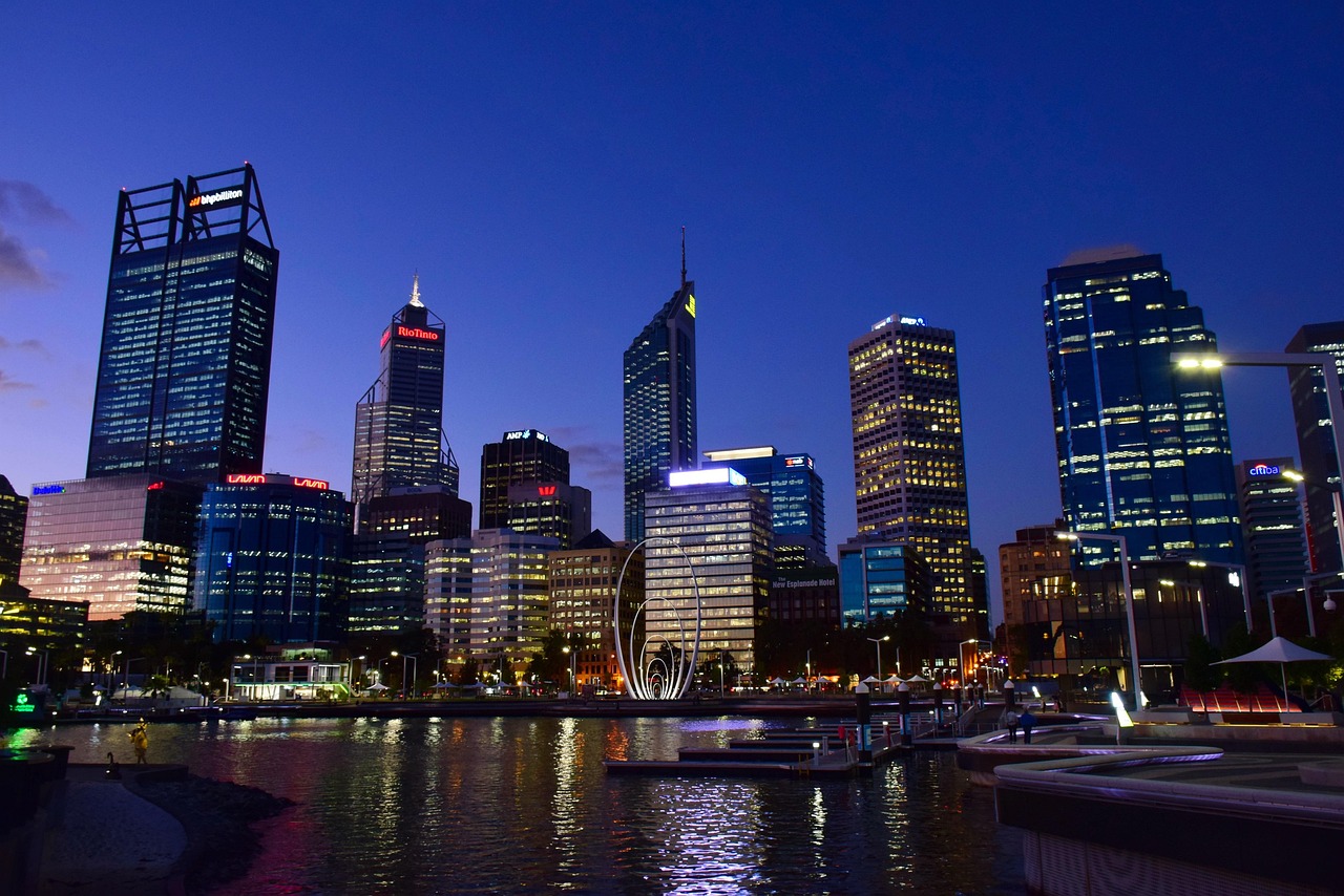 Kings Park i panorama Perth