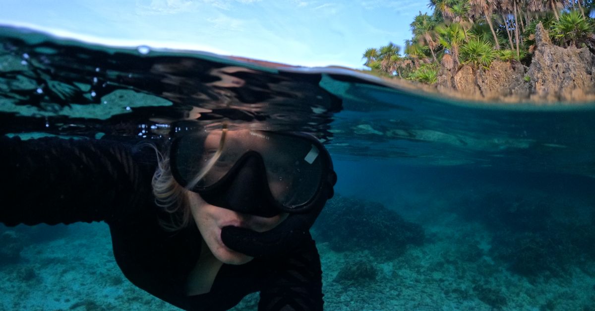 Snorkeling na krawędzi otworu