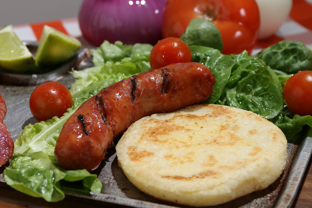 Arepas i sancocho santandereano