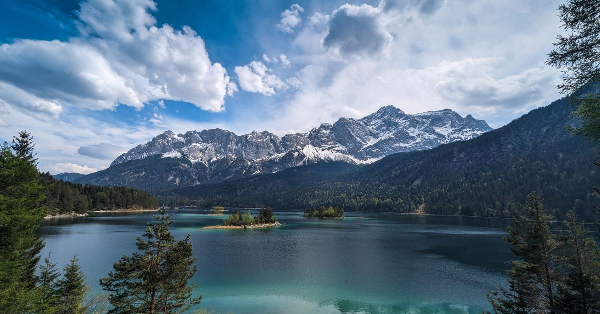 Eibsee u podnóża Zugspitze