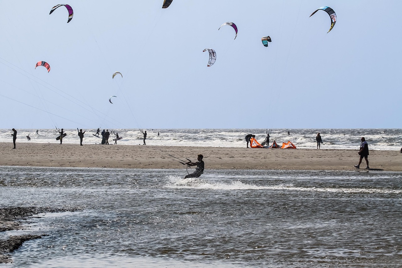 Wydmy i kite surfing