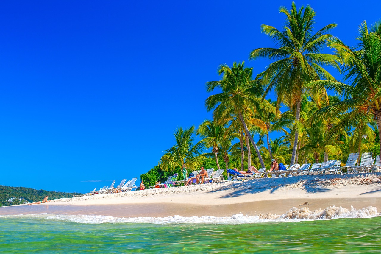 Publiczna plaża Cayo Levantado