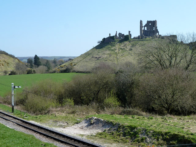 Ruiny zamku Corfe Castle