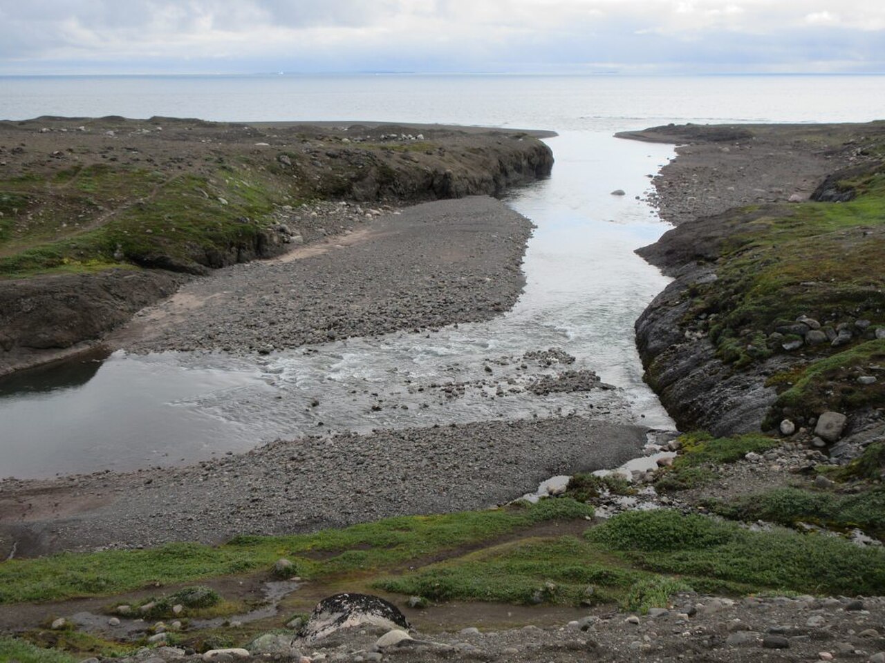 Czarna plaża w Qeqertarsuaq