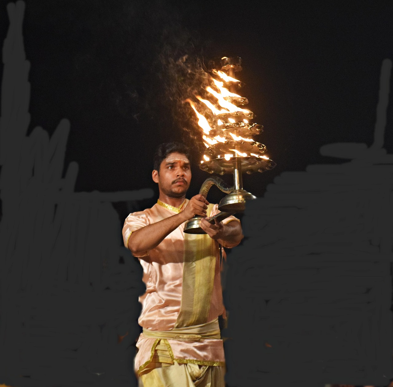Ganga Aarti w Dasaswamedh Ghat