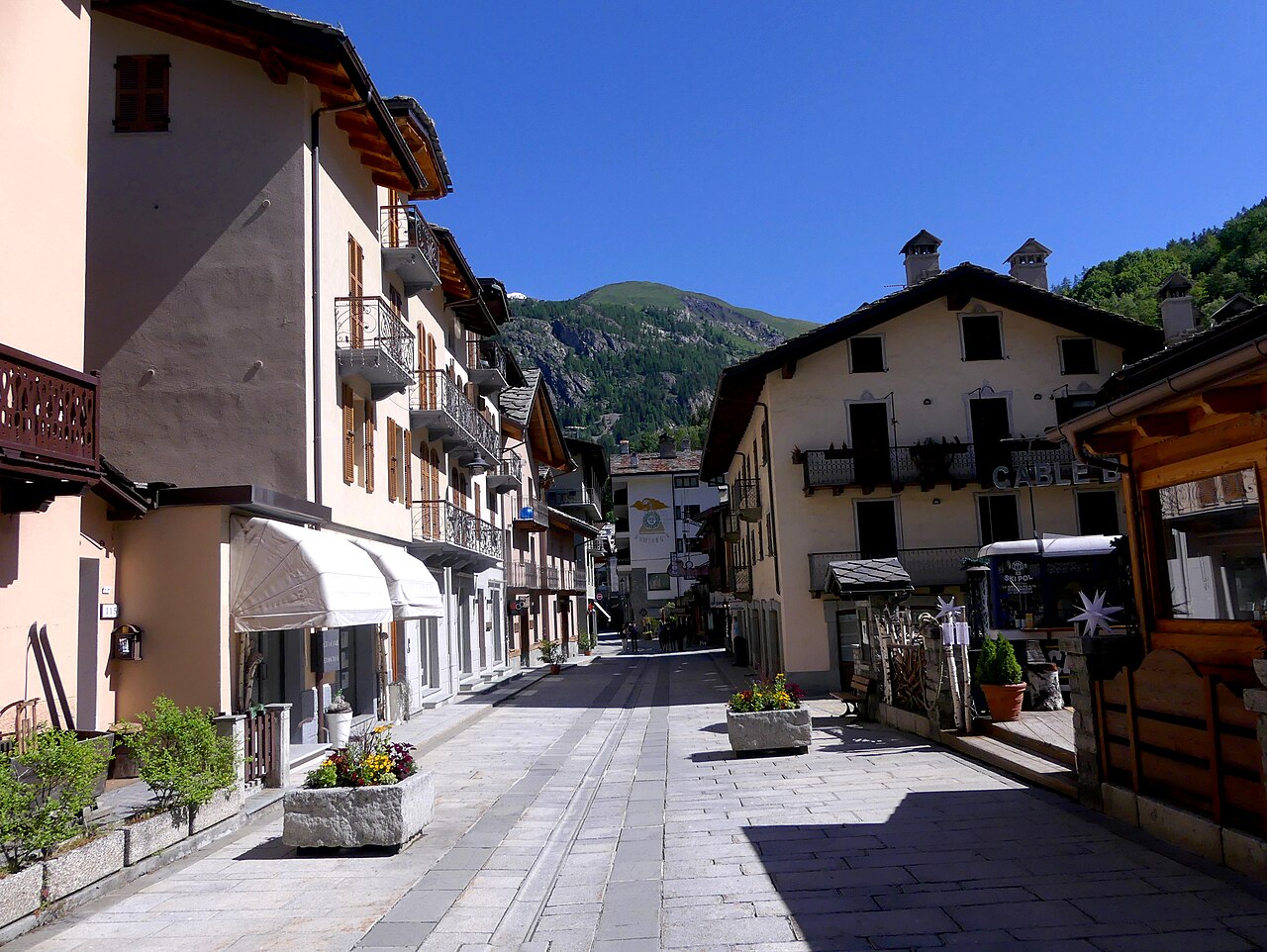 Via Roma w Courmayeur