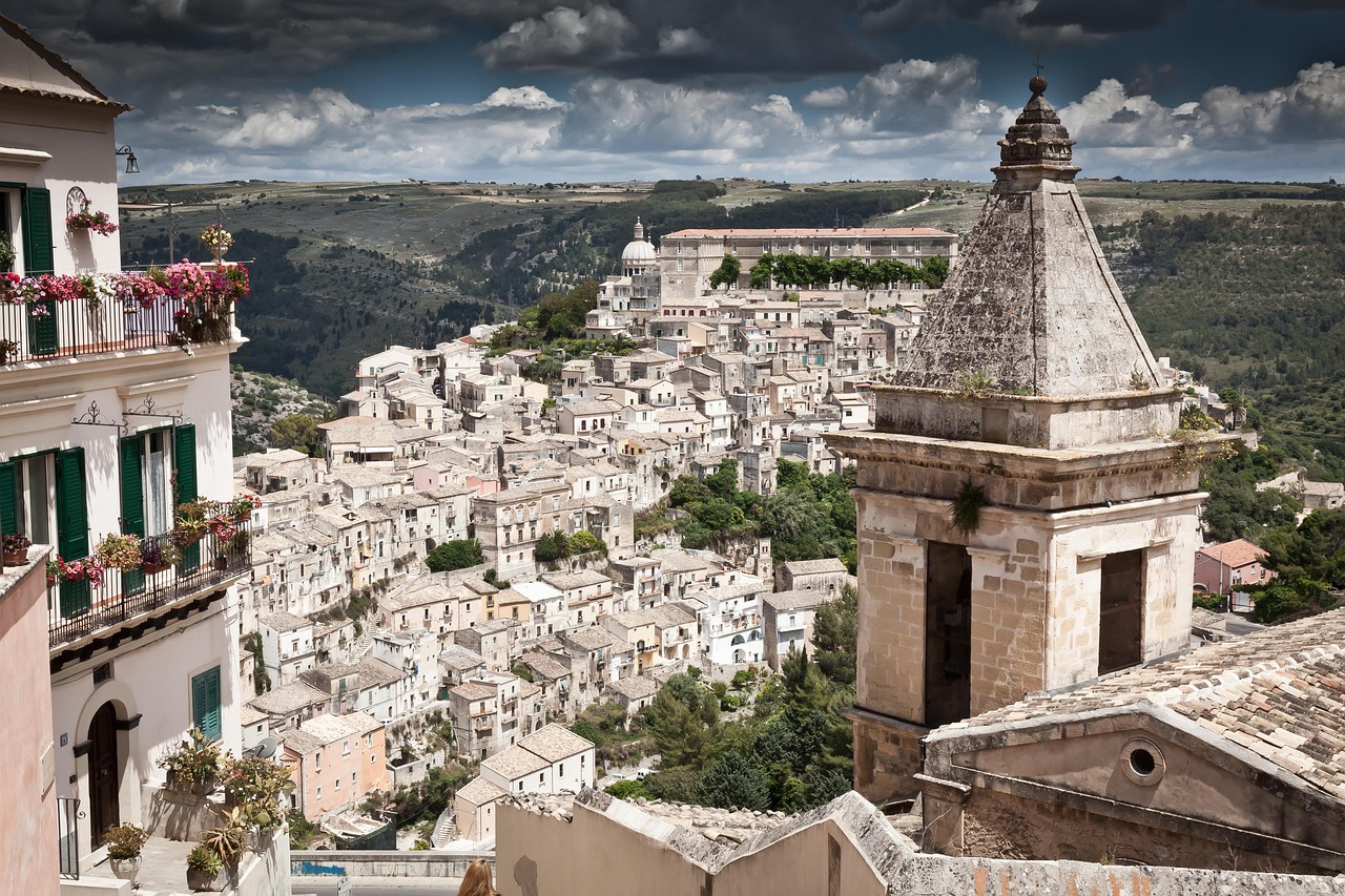 Ragusa Ibla i schody Santa Maria delle Scale