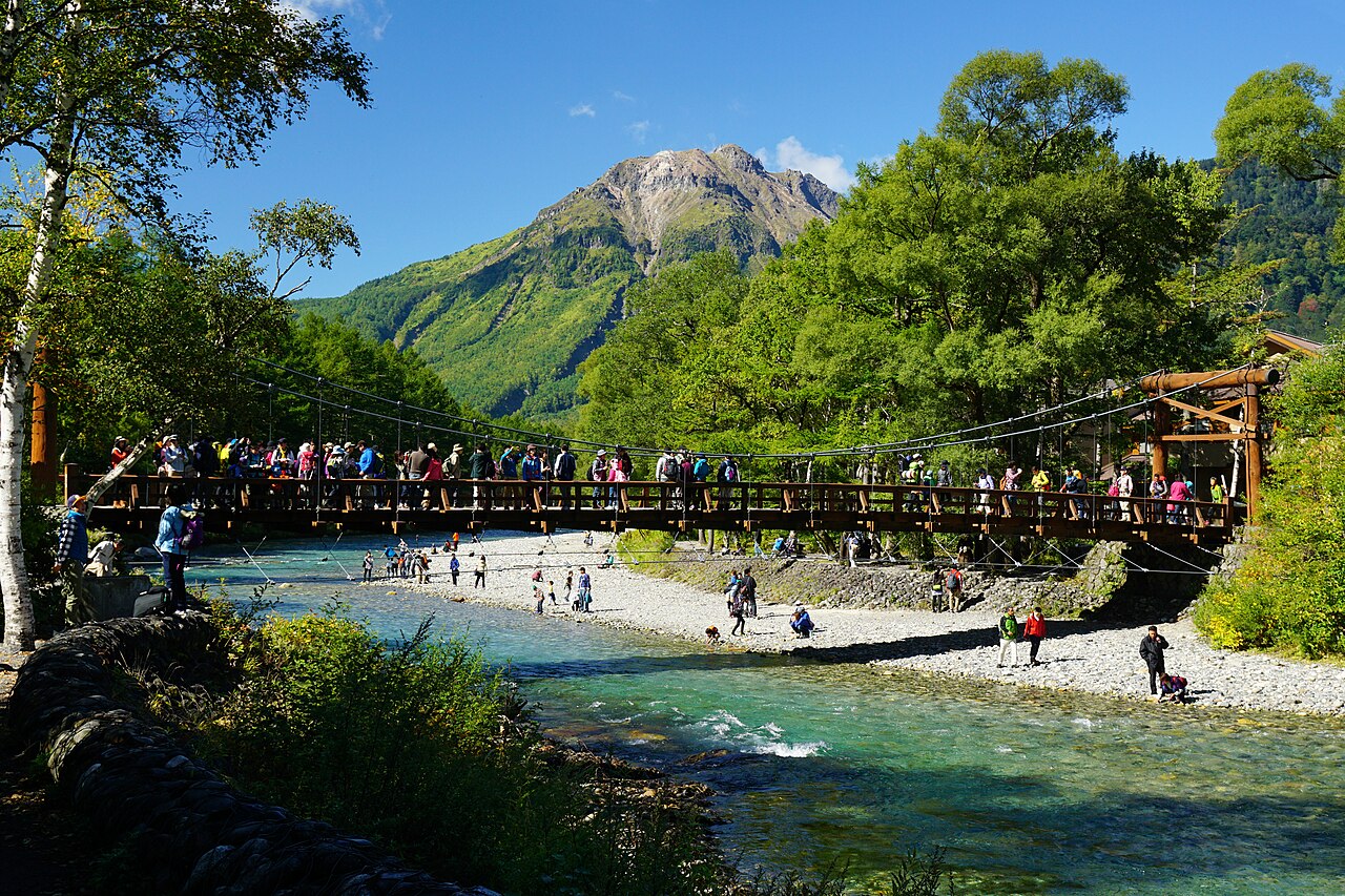 Most Kappa i rzeka Azusa
