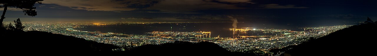 Panorama z góry Rokko