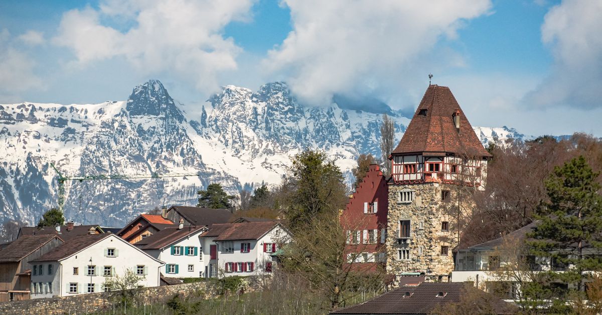 Widok na Alpy ze stoków