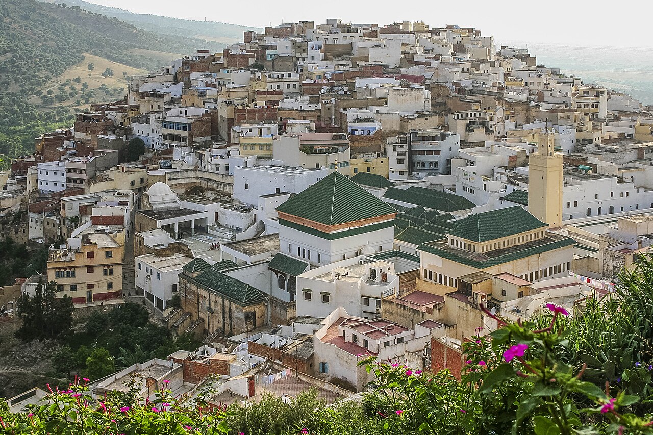 Moulay Idriss widok z Volubilis