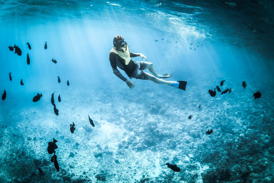 Snorkeling przy Tamarin Reef
