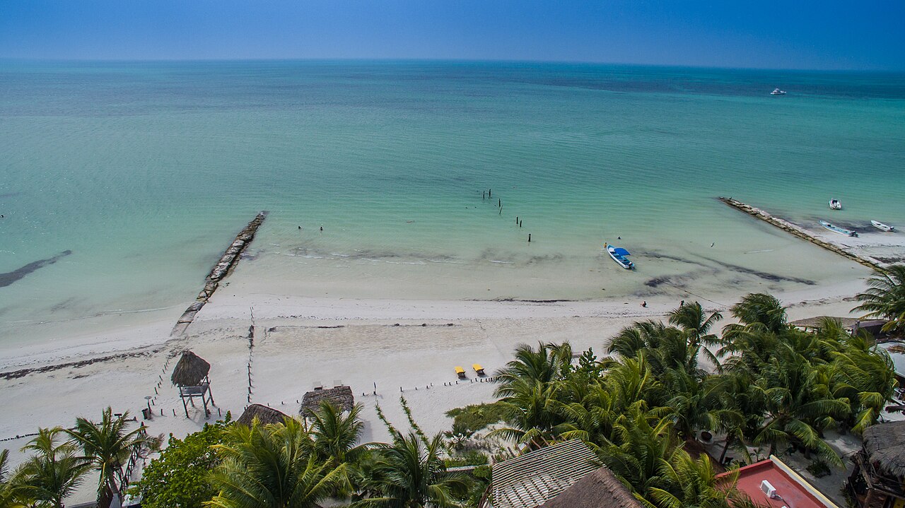 Playa Holbox i kąpiel