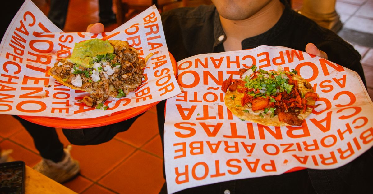 Tacos adobada i jedzenie uliczne