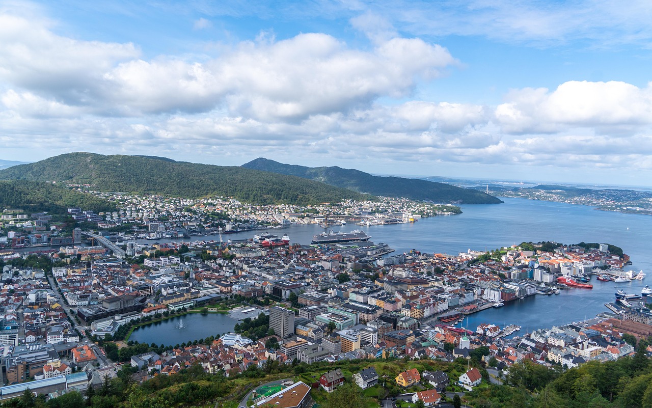 Fløibanen i wzgórze Fløyen
