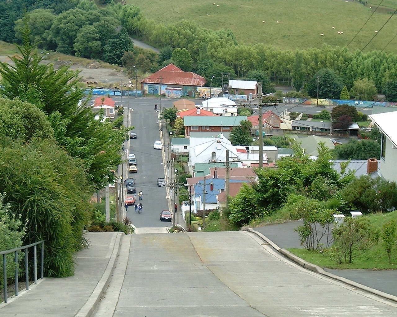 Baldwin Street i centrum wiktoriańskie