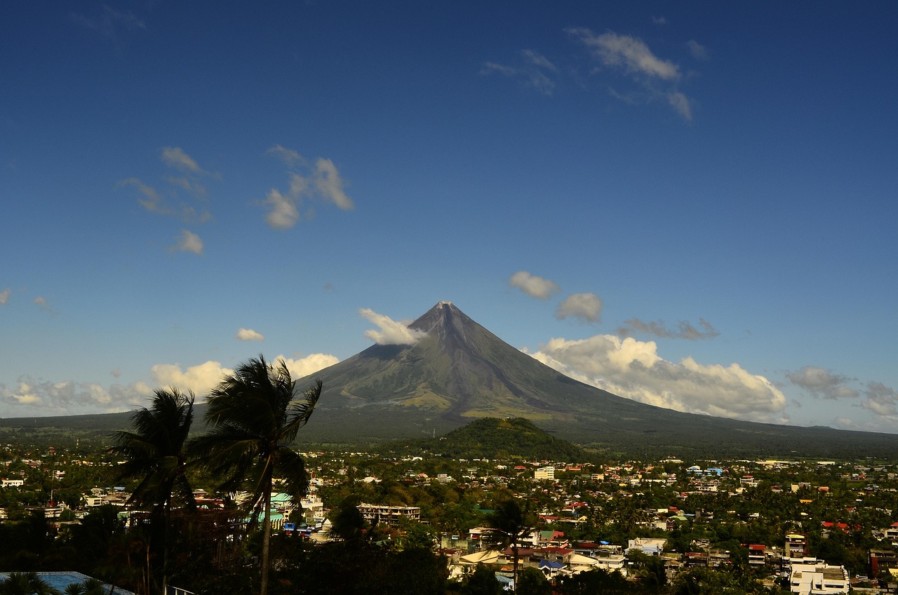 Widok na wulkan Mayon