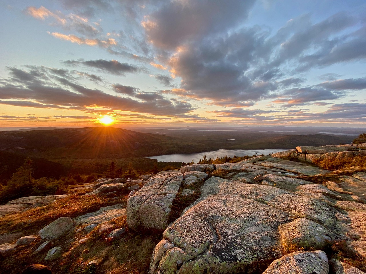 Cadillac Mountain i wschód słońca