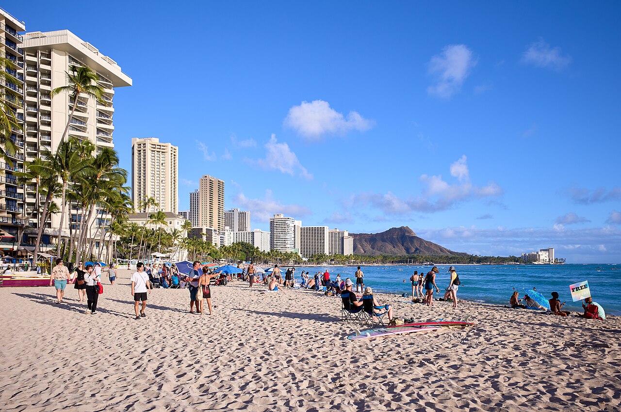 Plaża Waikiki i krater Diamond Head