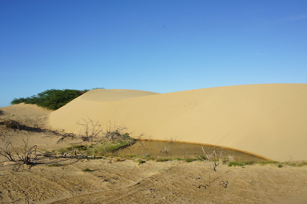 Zachód słońca i sandboarding